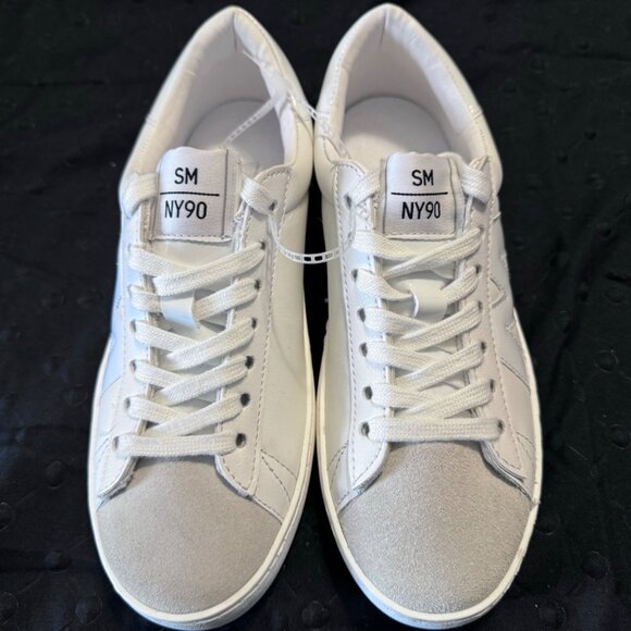Steve Madden McKayla Womens Size 6 Sneakers Leather Upper White & Suede Tip - Picture 6 of 8